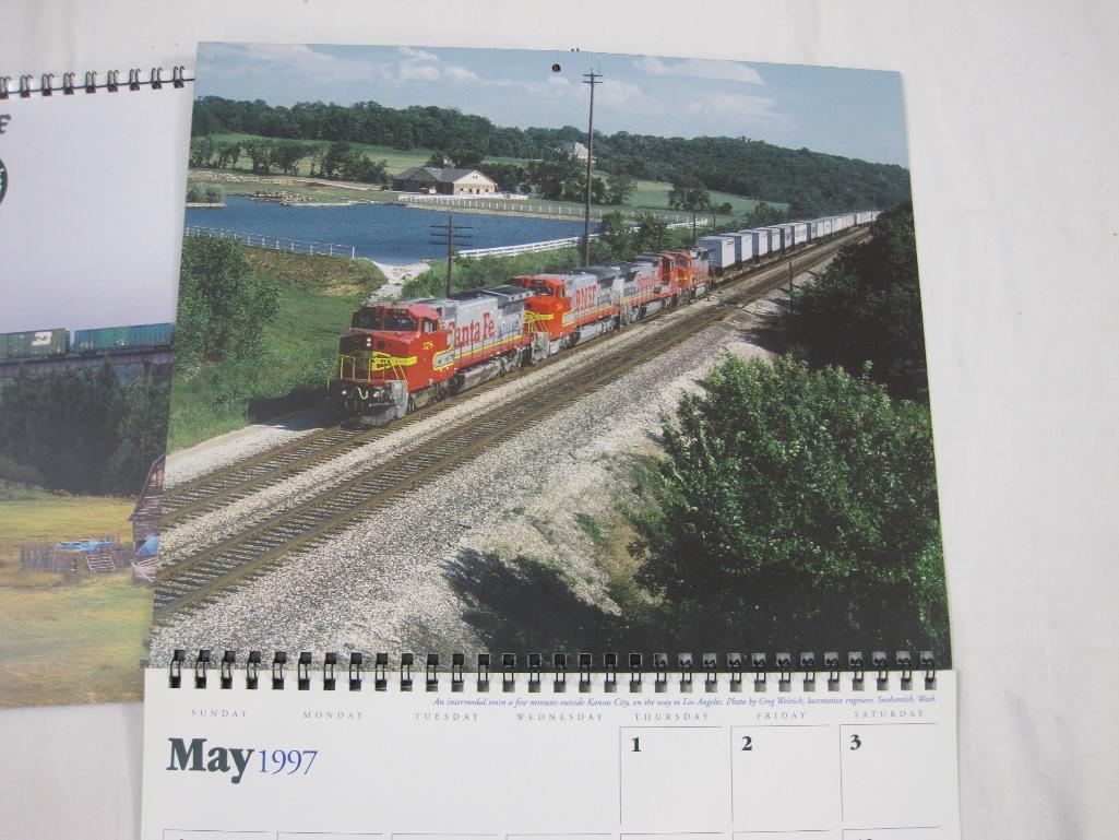 5 BNSF (Burlington Northern Santa Fe) Railroad Calendars including (2) 1997, 1998, 1999, and 2000, 1