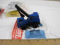 4 1992, McDonald's Happy Meal Tonka, Backhoe, Cement Mixer, Loader and Dump Truck, NIB, 9 oz