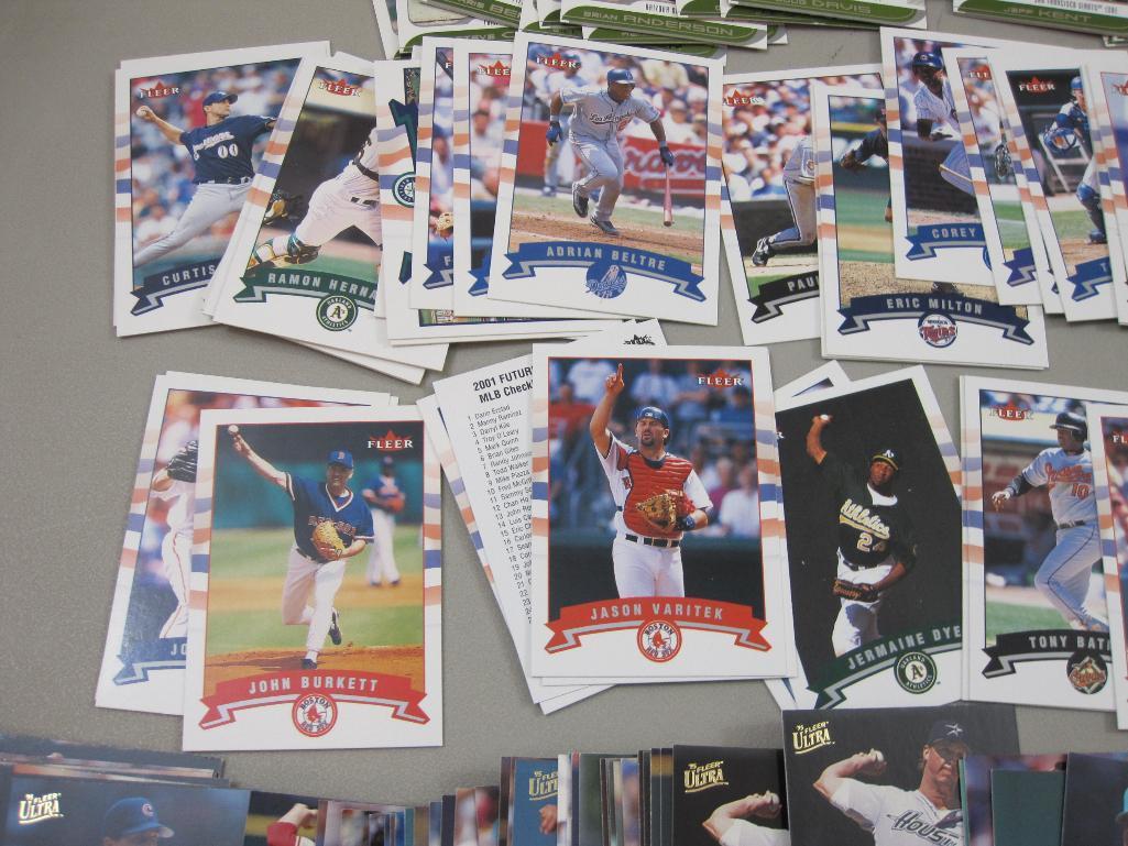 Lot of Baseball Cards including 1995 Fleer Ultra, 2002 Fleer and 2002 Fleer Focus Jersey Edition, 1