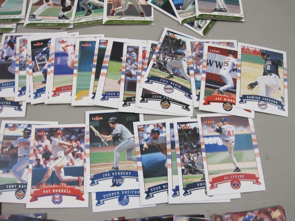 Lot of Baseball Cards including 1995 Fleer Ultra, 2002 Fleer and 2002 Fleer Focus Jersey Edition, 1