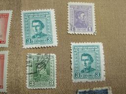 Lot of mostly unused Uruguay postage stamps