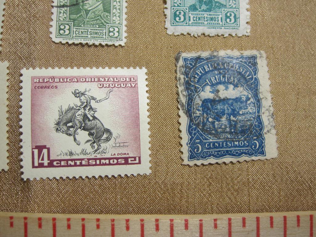 Lot of mostly unused Uruguay postage stamps