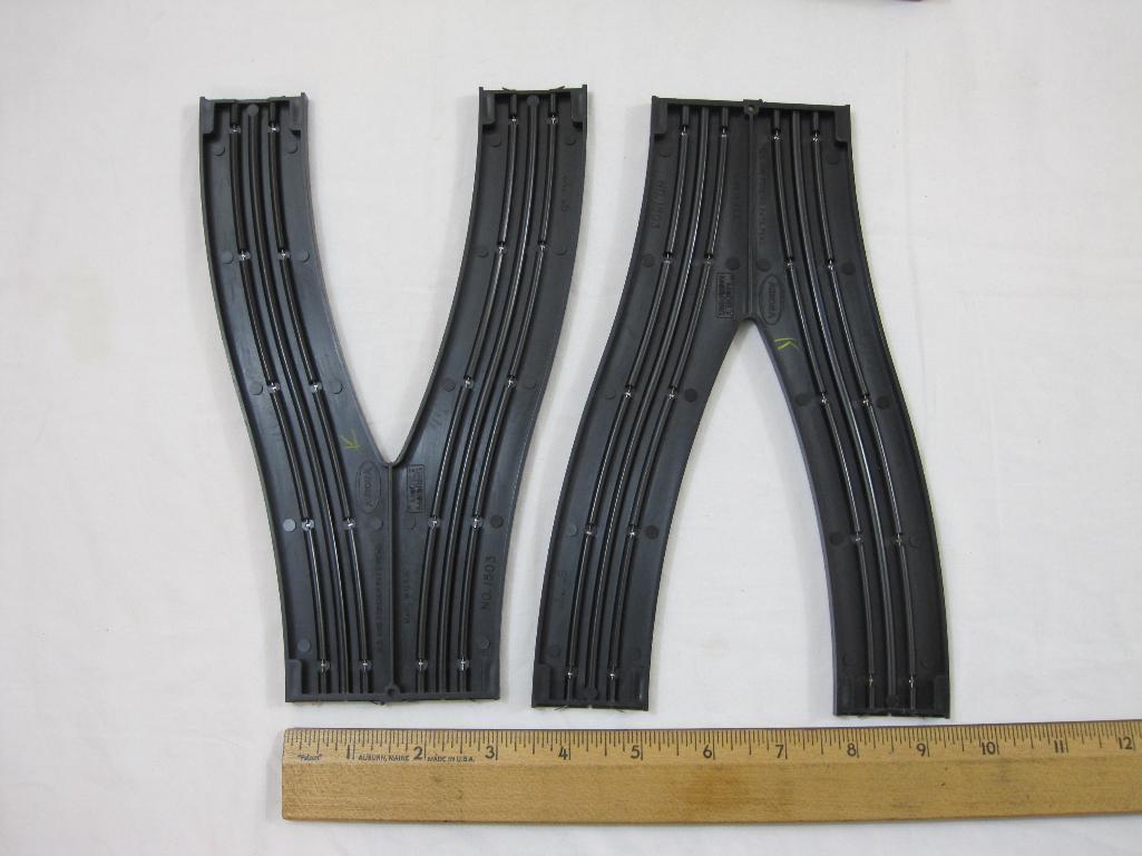 Aurora HO Scale Slot Track No. 1503 9 Inch "Y" Track in original box, 2 pieces, 1967 Aurora