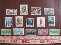 Lot of canceled India postage stamps