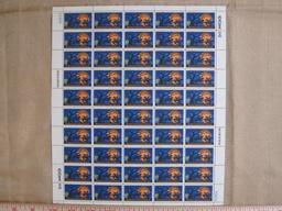 Full sheet of 50 10 cent The Legend of Sleepy Hollow US stamps, Scott # 1548