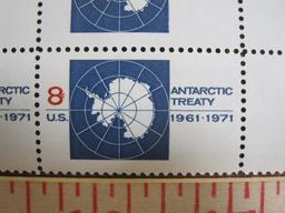 Block of 4 1971 8 cent Antarctic Treaty (1961-1971) US postage stamps, #1431