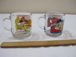 TWO Vintage Garfield Glass Mugs, It's not a pretty life but someone has to live it (1978) and I'm