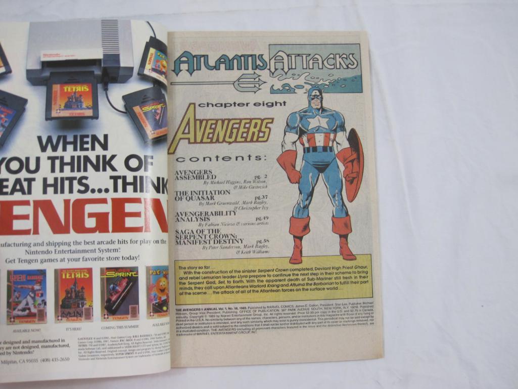 Two Marvel Super-Size Annual The Avengers Comic Books including #17 The Evolutionary War (1988) and