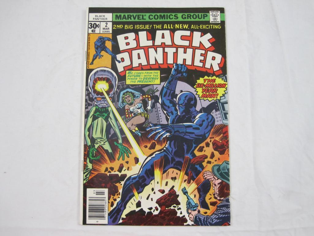 Six Marvel Black Panther Comic Books Issues 1-6, January 1976-November 1977, 11 oz