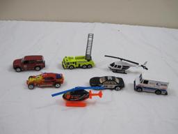 Lot of Miniature Service Vehicles from Hot Wheels, Matchbox, and more, 9 oz