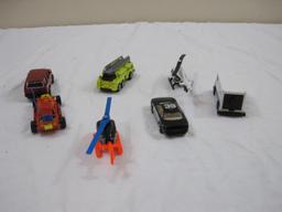 Lot of Miniature Service Vehicles from Hot Wheels, Matchbox, and more, 9 oz