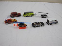 Lot of Miniature Service Vehicles from Hot Wheels, Matchbox, and more, 9 oz