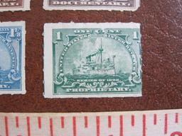 Four 1898 one cent Internal Revenue proprietary and documentary stamps