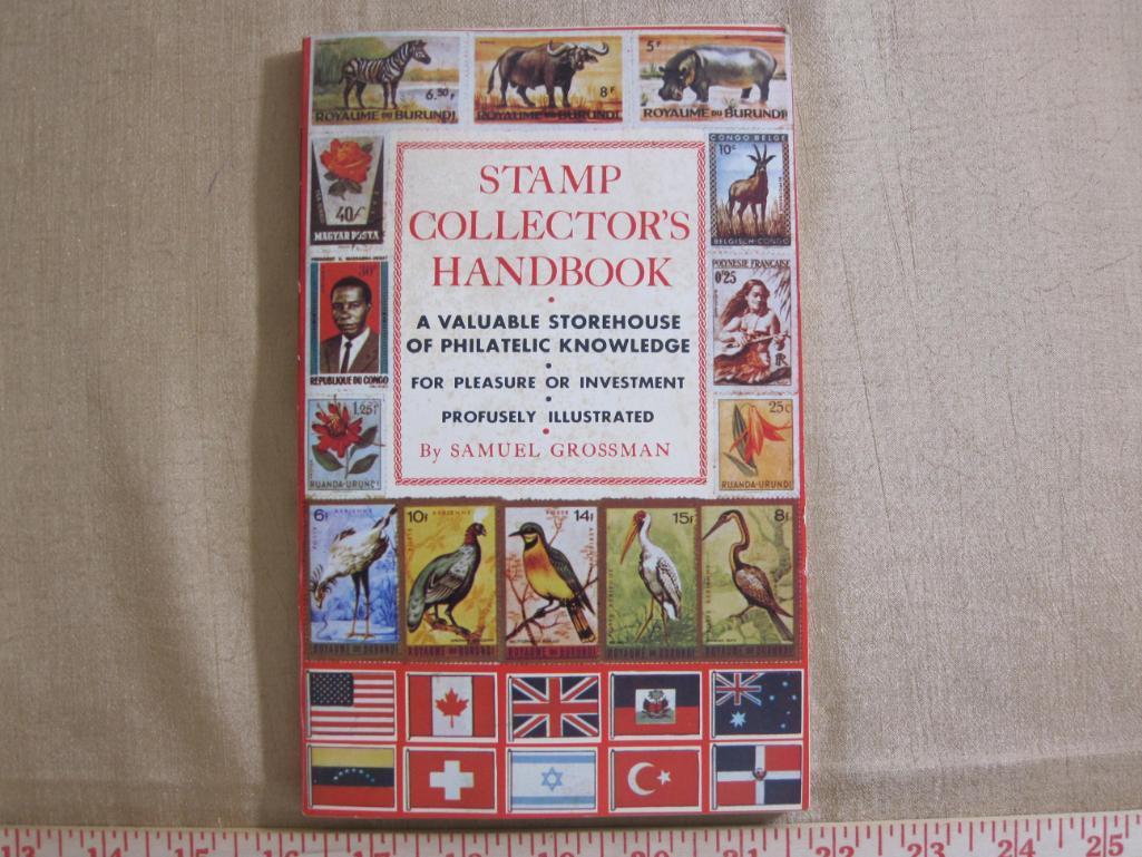 Lot of five vintage philatelic books including 1990 price guide, 1974-75 stamp guide, 1973-74 stamp