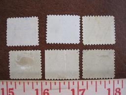 Lot of six 1914 Internal Revenue Proprietary stamps