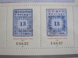 One 2001 Souvenir Sheet of 4 37 cent "The 'Hawaiian Missionary" Stamps of 1851-1853, #3694