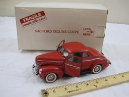 1940 Ford Deluxe Coupe Diecast Model Car, The Danbury Mint, in original box, see pictures for