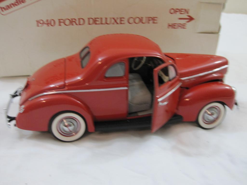 1940 Ford Deluxe Coupe Diecast Model Car, The Danbury Mint, in original box, see pictures for