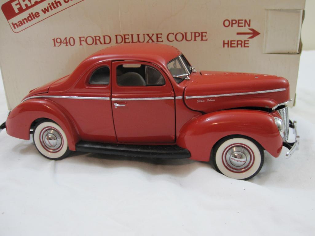 1940 Ford Deluxe Coupe Diecast Model Car, The Danbury Mint, in original box, see pictures for