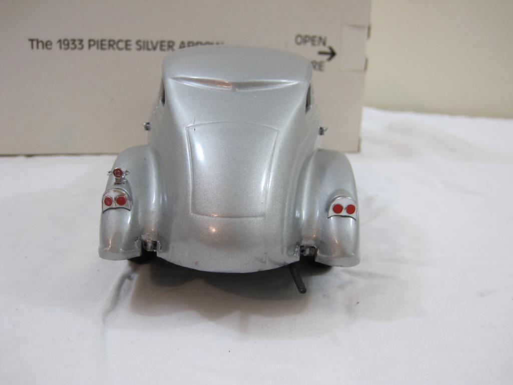 The 1933 Pierce Silver Arrow Diecast Model Car, The Danbury Mint, in original box, 2 lbs 3 oz