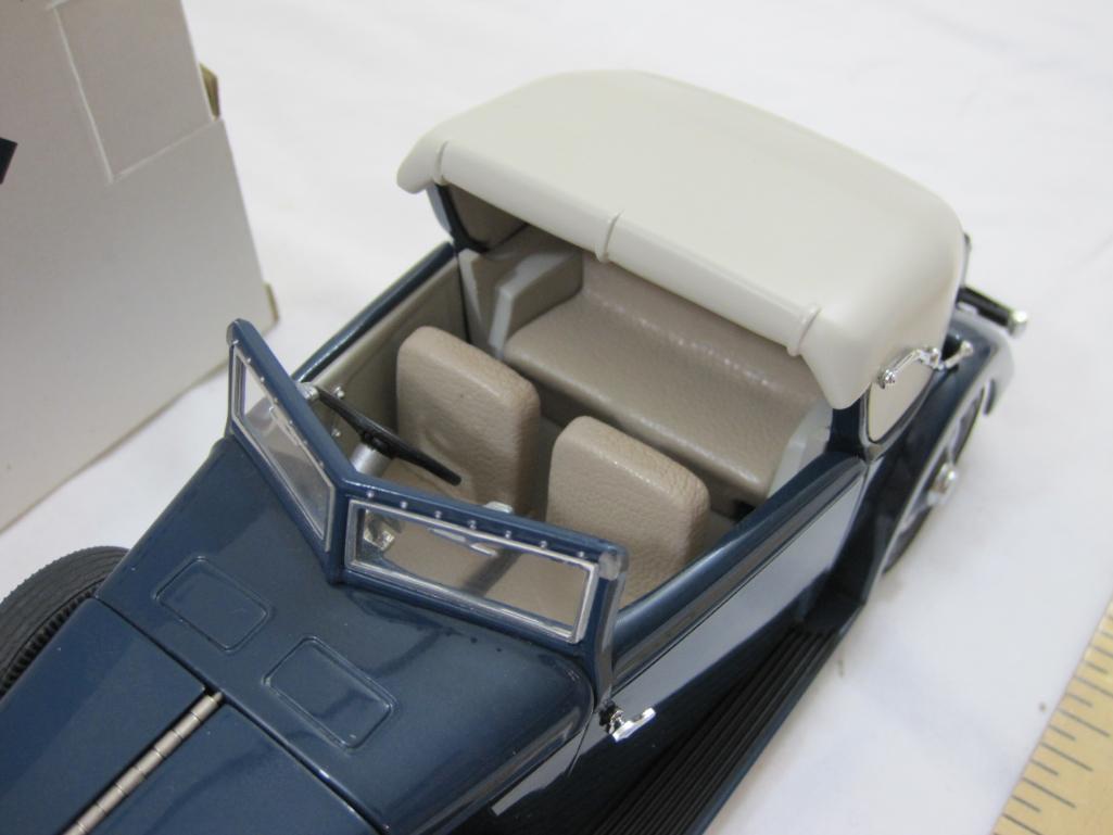 The 1934 Hispano-Suiza J12 Diecast Model Car, The Danbury Mint, in original box, 2 lbs 2 oz