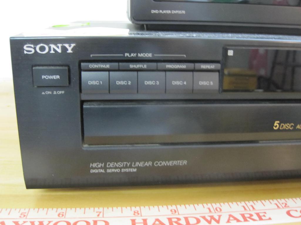 Philips DVD Player M# DVP3570 AND Sony 5 Disc Automatic Disc Loading System, #627