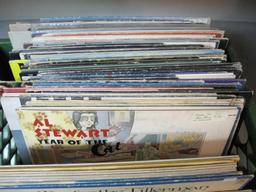Box lot of Vinyl Records, Assorted Eddie Rabbit, Men at Work, Katrina & the Waves, Billy Joel and