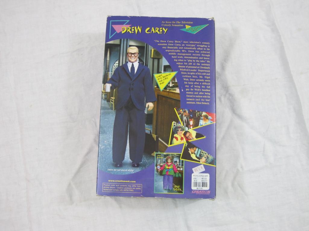 Drew Carey from The Drew Carey Show Collectible Doll, sealed, 1998 Creation Entertainment, 1 lb 4 oz