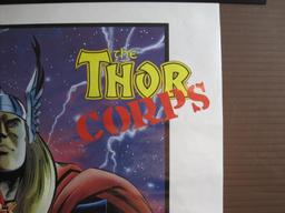 The Thor Corps Poster, 34" x 22", 1992 Marvel Entertainment Group, Artwork by Frenz Milgram &