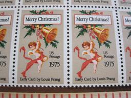 Block of 12 1975 10 cent Chrsitmas Card US postage stamps, Scott # 1580