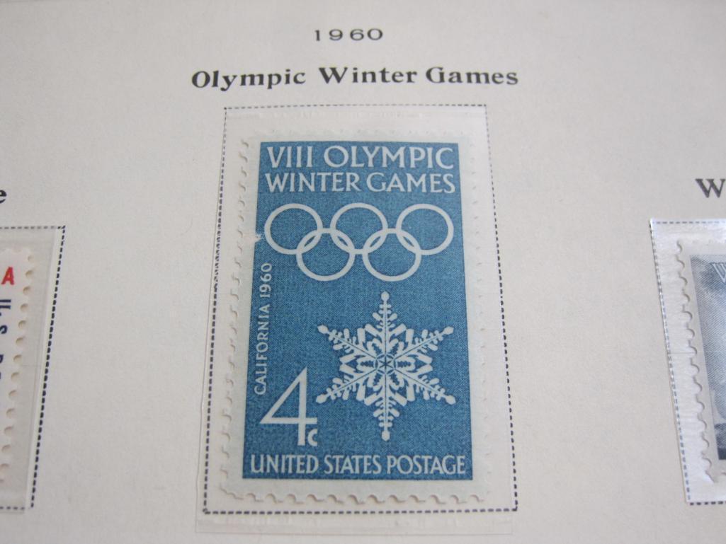 Completed official Scott album page including 1960-61 American Credo, 1960 Olympic Winter Games,