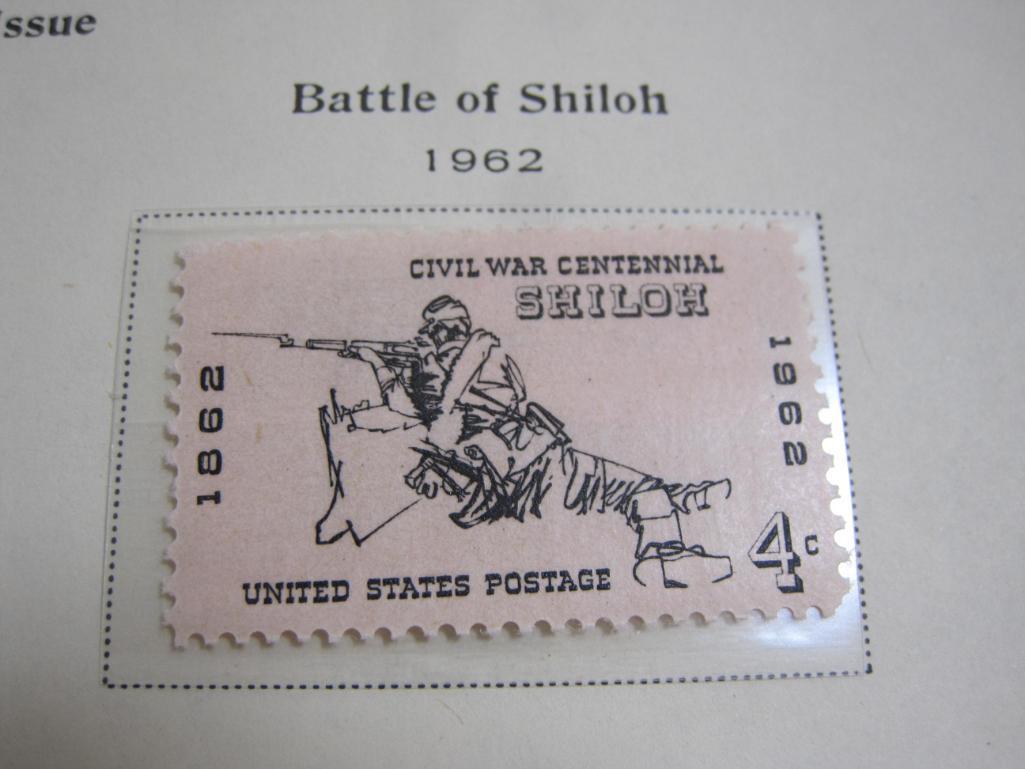 Completed official Scott album page including 1961-65 Civil War Centennial Issue, 1962 Arizona