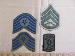 Lot of four large military patches
