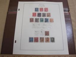 Partially completed official Scott album page including 1895 US postage stamps; see pictures for