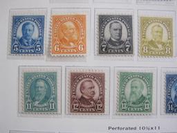 Partially complete official Scott album page inlcuding 1926-34 Rotary Press Printing Imperforate,