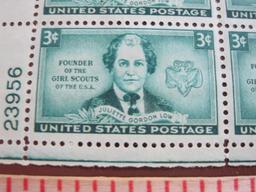 Block of 4 1948 Juliette Gordon Low 3 cent US postage stamps, #974