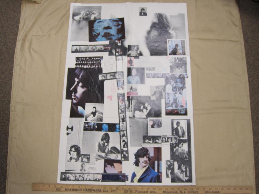 Beatles ephemera including Scholastic Scope magazine (March 6, 1981) and folding poster from vinyl