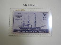 Completed official Scott album page including 1944-45 Steamship, Army, Navy and more; all stamps