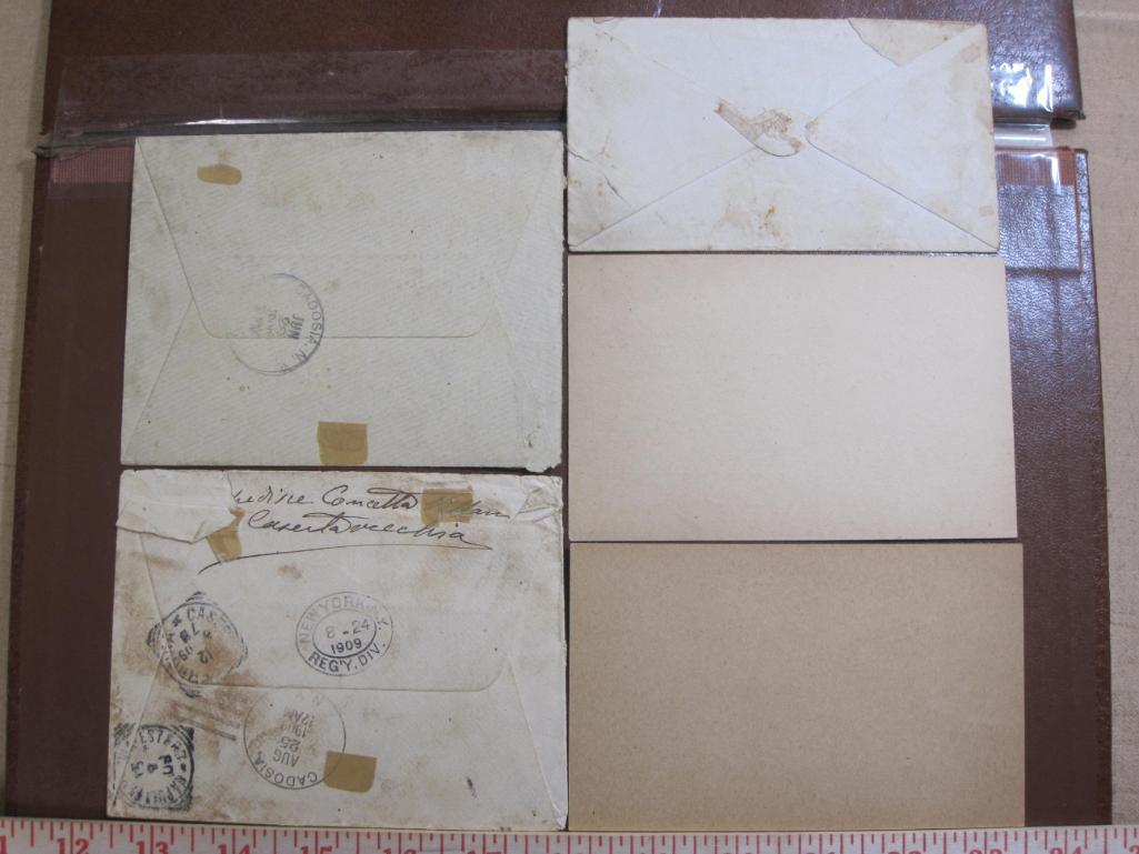 Lot of five pieces of philatelic ephemera