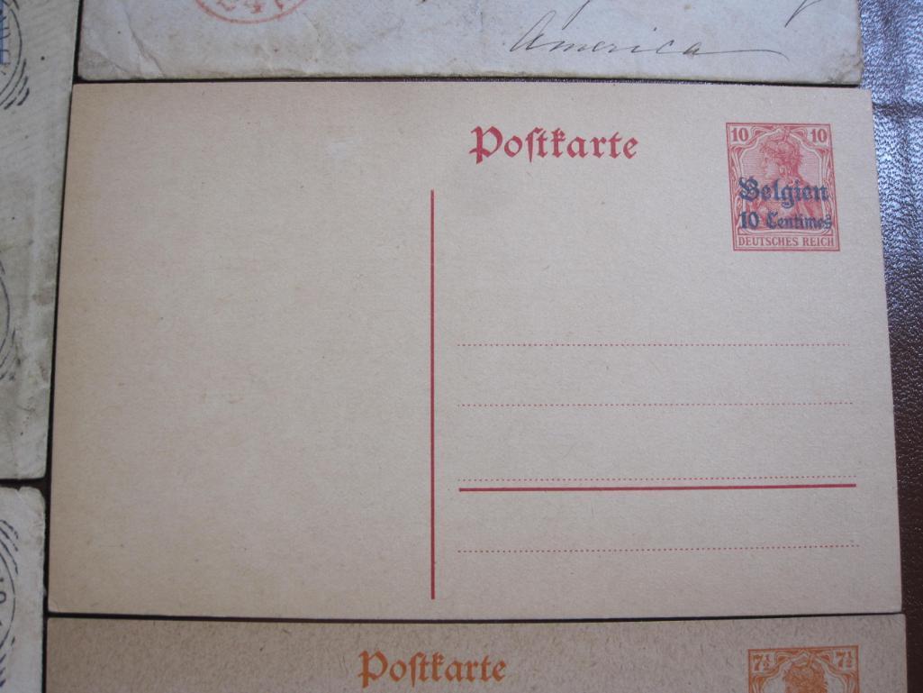 Lot of five pieces of philatelic ephemera