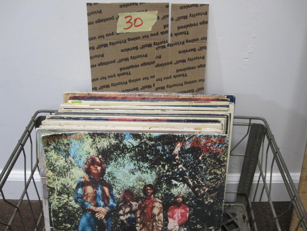 Lot of 25+ vinyl records including CCR, Crosby Stills and Nash, Pointer Sisters, Frank Sinatra and