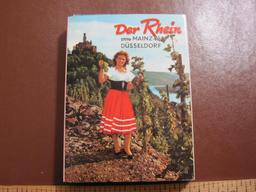 Three small postcard books: one "Der Rhein von Mainz bis Dusseldorf," one Innsbruck and one "Lac des