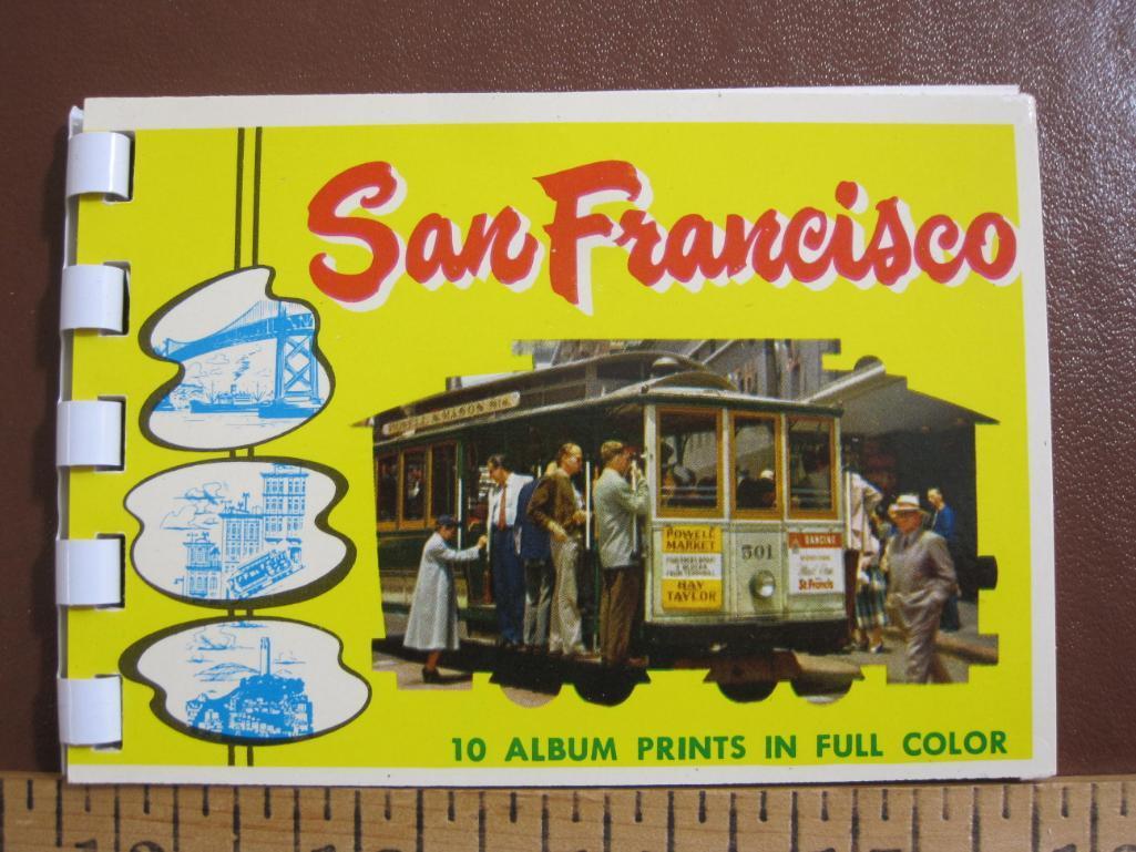 4 small (3 in. by 4. in. ) California souvenir photo booklets: 2 San Francisco, two Sacramento