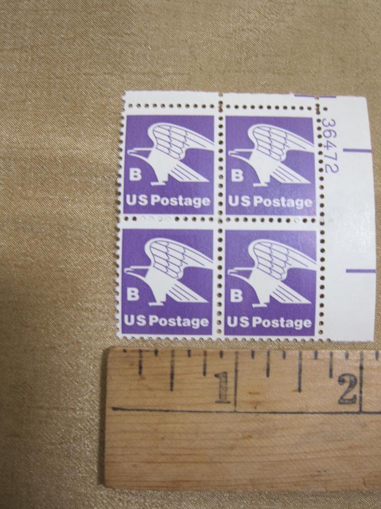 Block of 4 1980 Eagle "B" US postage stamps, #1818