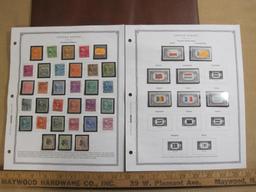 Official Scott Album page of 32 1938-54 Presidential Definitives US postage stamps of various