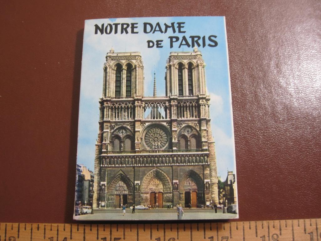 4 small Paris souvenir photo booklets, one specifically on Notre Dame de Paris