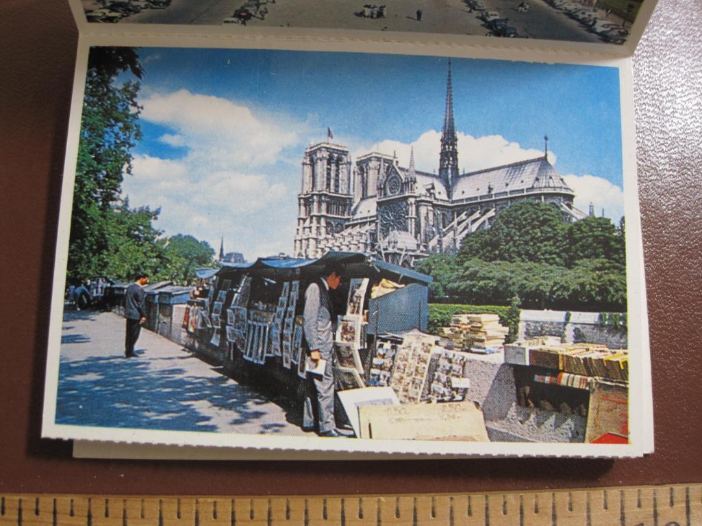 4 small Paris souvenir photo booklets, one specifically on Notre Dame de Paris