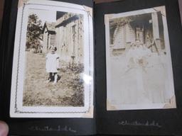 Vintage "Snaps" photo album filled with black & white and colored photos