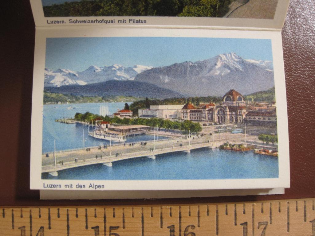 Four small souvenir photo booklets of Lucerne, Switzerland