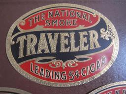 Three Traveler "The National Smoke" embossed cigar wrappers